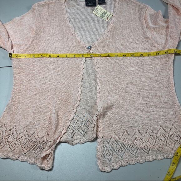 Tailor B. Moss NWT vintage light peach cardigan large - Picture 4 of 7